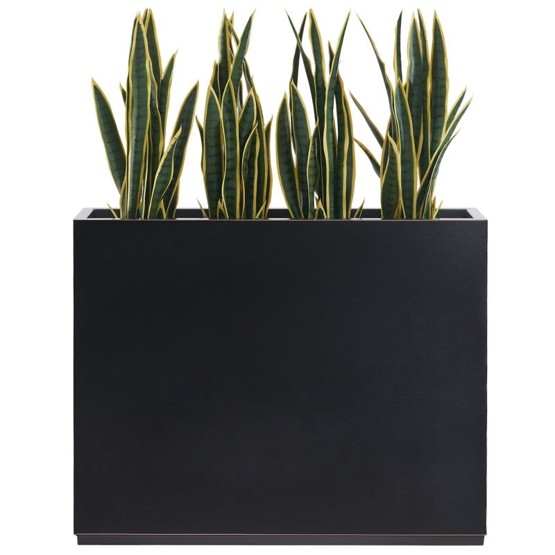 Schwerer Pflanzkasten aus Metall für Pflanzen im Freien, 38L x 10B x 30H Zoll hoch und lang, Pflanzkasten mit Metalltrennwand – 38 x 30 x 10
