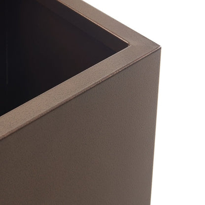 Schwerer Pflanzkasten aus Metall für Pflanzen im Freien, 38L x 10B x 30H Zoll hoch und lang, Pflanzkasten mit Metalltrennwand – 38 x 30 x 10