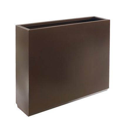 Schwerer Pflanzkasten aus Metall für Pflanzen im Freien, 38L x 10B x 30H Zoll hoch und lang, Pflanzkasten mit Metalltrennwand – 38 x 30 x 10