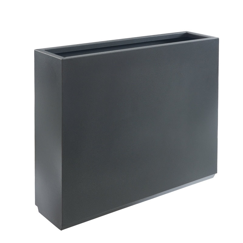 Schwerer Pflanzkasten aus Metall für Pflanzen im Freien, 38L x 10B x 30H Zoll hoch und lang, Pflanzkasten mit Metalltrennwand – 38 x 30 x 10