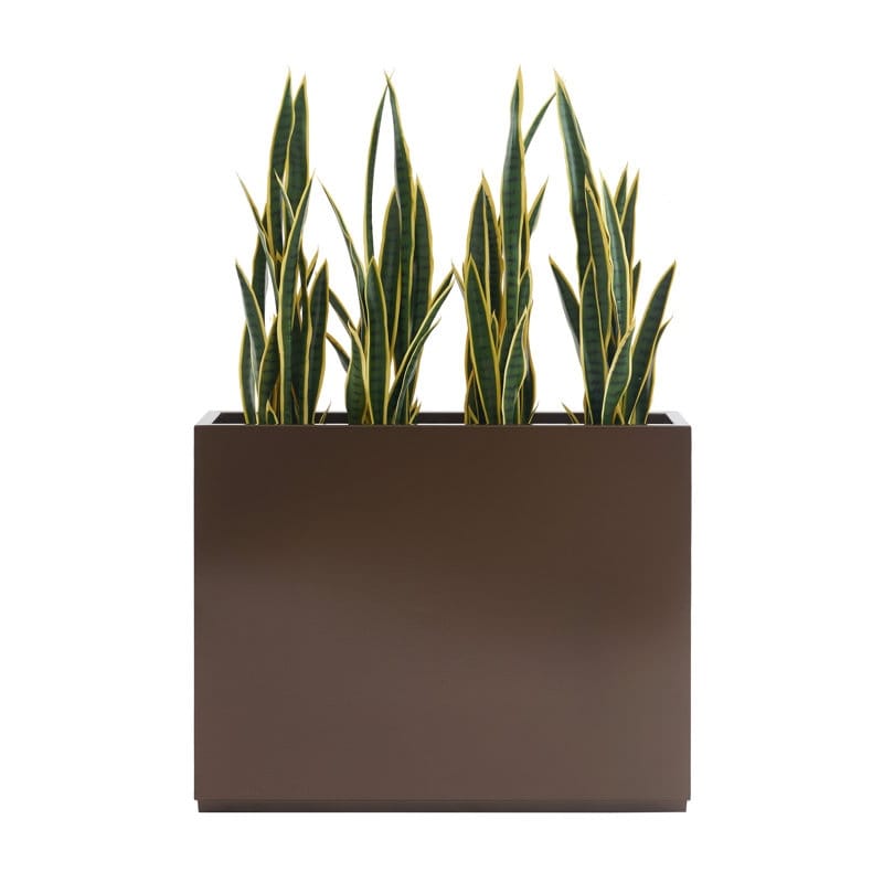 Schwerer Pflanzkasten aus Metall für Pflanzen im Freien, 38L x 10B x 30H Zoll hoch und lang, Pflanzkasten mit Metalltrennwand – 38 x 30 x 10