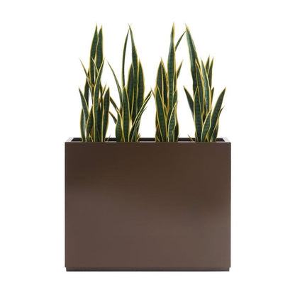 Schwerer Pflanzkasten aus Metall für Pflanzen im Freien, 38L x 10B x 30H Zoll hoch und lang, Pflanzkasten mit Metalltrennwand – 38 x 30 x 10