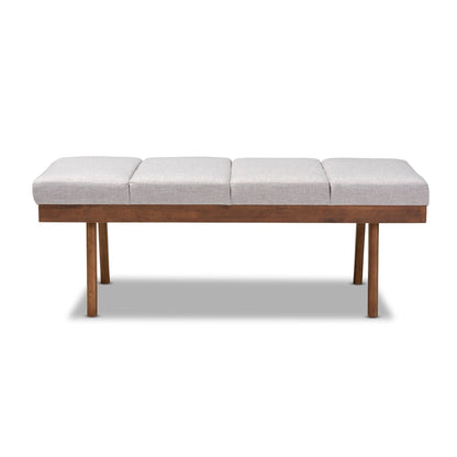 Mid-Century Fabric Bench