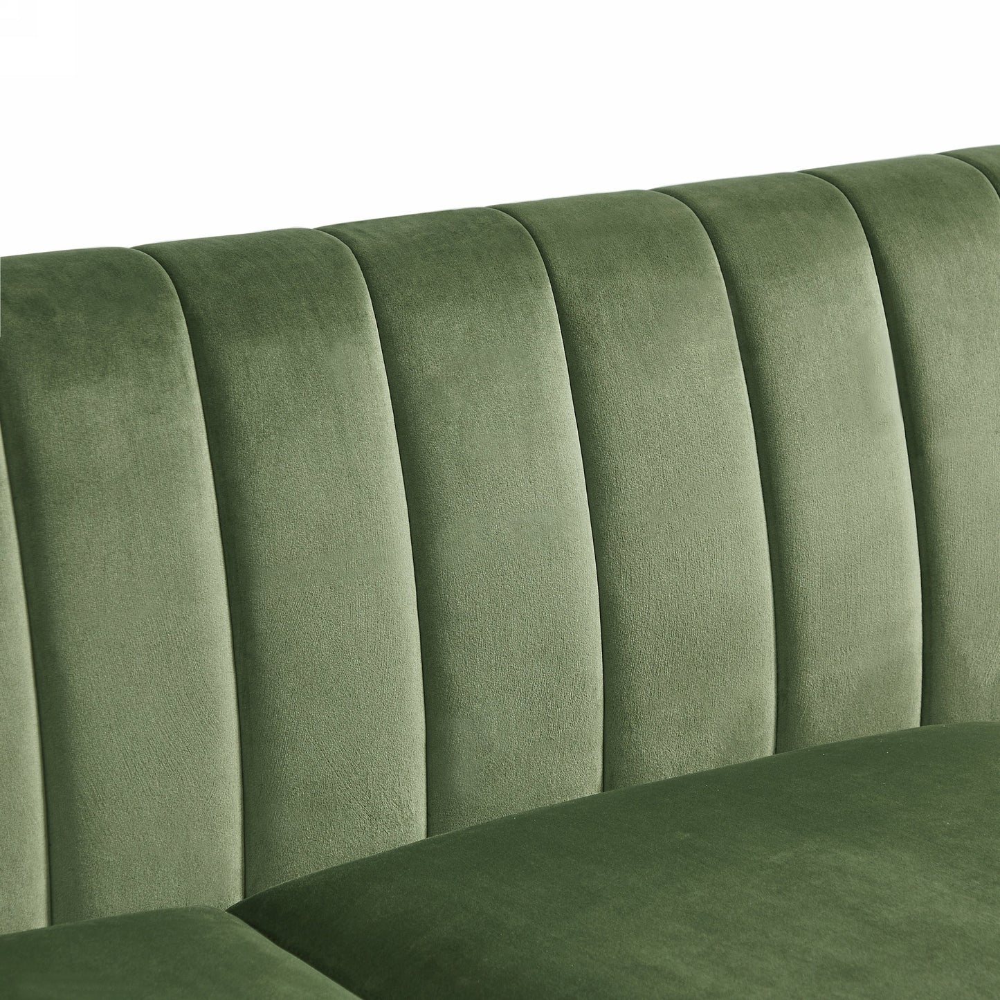 Mid Century Modern 55 Velvet Loveseat Chesterfield Upholstered Sofa with Wooden Frame and Pillows for Living Room