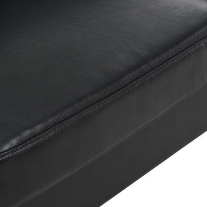 Mid Century Modern 76.7 PU 3-seater Sofa with iron wood structure for Living Room