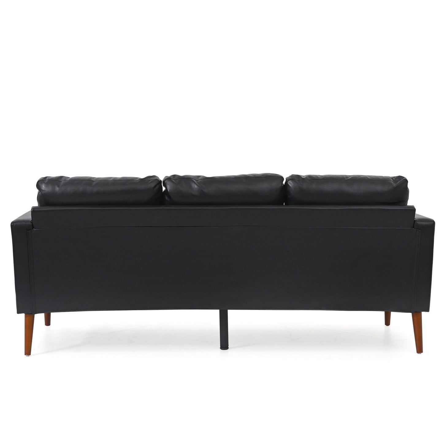 Mid Century Modern 76.7 PU 3-seater Sofa with iron wood structure for Living Room