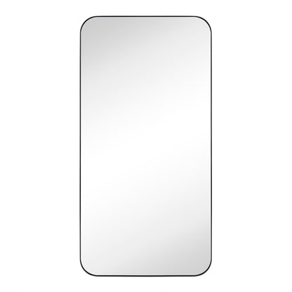 TEHOME Mid-Century Modern Chic Metall Abgerundete Wandspiegel