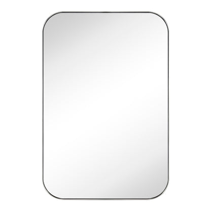 TEHOME Mid-Century Modern Chic Metall Abgerundete Wandspiegel