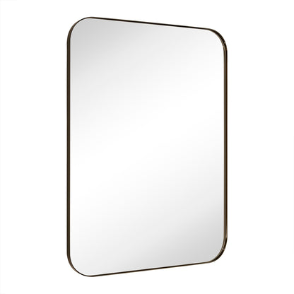 TEHOME Mid-Century Modern Chic Metall Abgerundete Wandspiegel