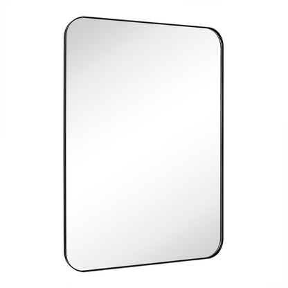 TEHOME Mid-Century Modern Chic Metall Abgerundete Wandspiegel
