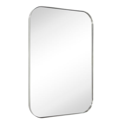 TEHOME Mid-Century Modern Chic Metall Abgerundete Wandspiegel