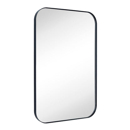 TEHOME Mid-Century Modern Chic Metall Abgerundete Wandspiegel