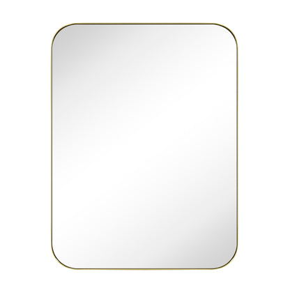 TEHOME Mid-Century Modern Chic Metall Abgerundete Wandspiegel