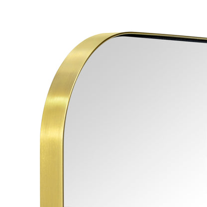 TEHOME Mid-Century Modern Chic Metall Abgerundete Wandspiegel
