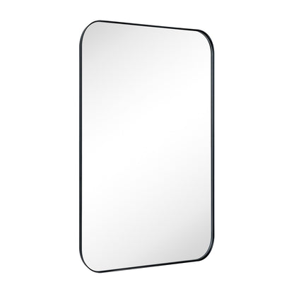 TEHOME Mid-Century Modern Chic Metall Abgerundete Wandspiegel