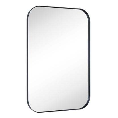 TEHOME Mid-Century Modern Chic Metall Abgerundete Wandspiegel