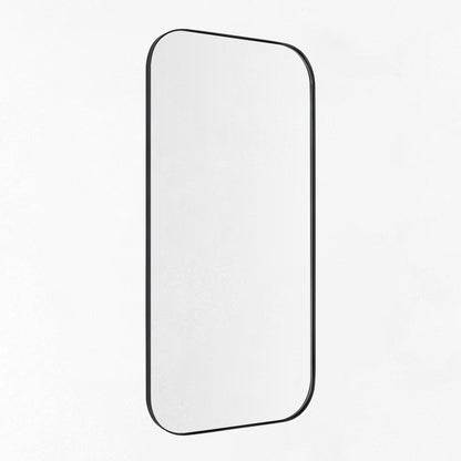 TEHOME Mid-Century Modern Chic Metall Abgerundete Wandspiegel