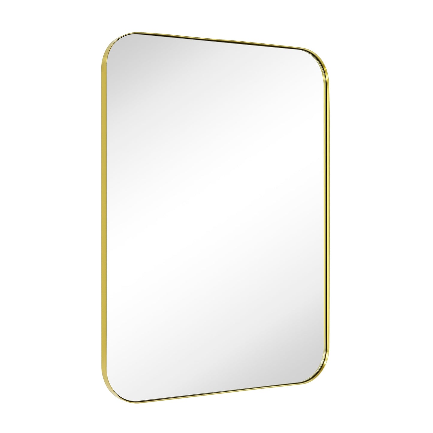 TEHOME Mid-Century Modern Chic Metall Abgerundete Wandspiegel