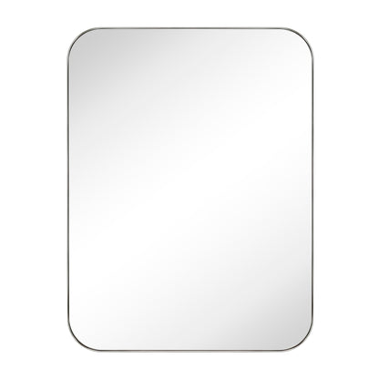 TEHOME Mid-Century Modern Chic Metall Abgerundete Wandspiegel