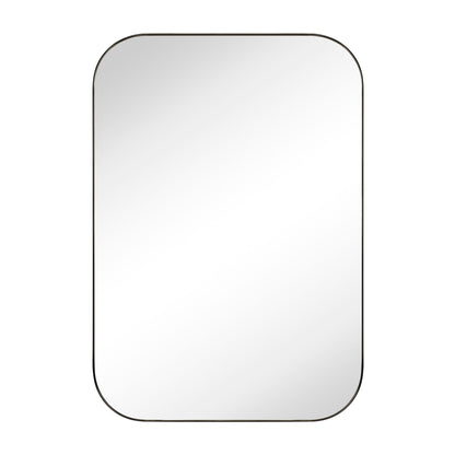 TEHOME Mid-Century Modern Chic Metall Abgerundete Wandspiegel