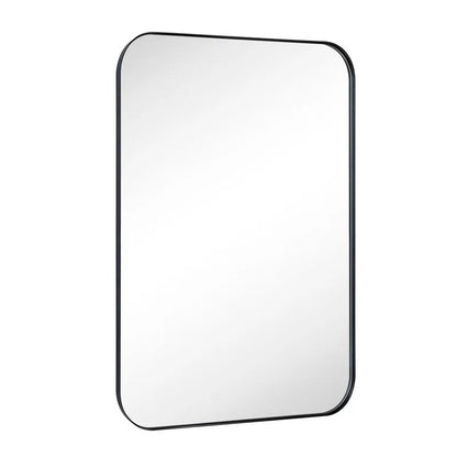 TEHOME Mid-Century Modern Chic Metall Abgerundete Wandspiegel