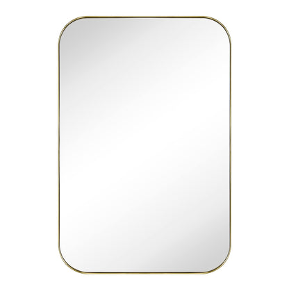 TEHOME Mid-Century Modern Chic Metall Abgerundete Wandspiegel
