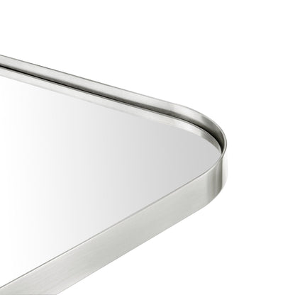 TEHOME Mid-Century Modern Chic Metall Abgerundete Wandspiegel