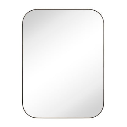 TEHOME Mid-Century Modern Chic Metall Abgerundete Wandspiegel