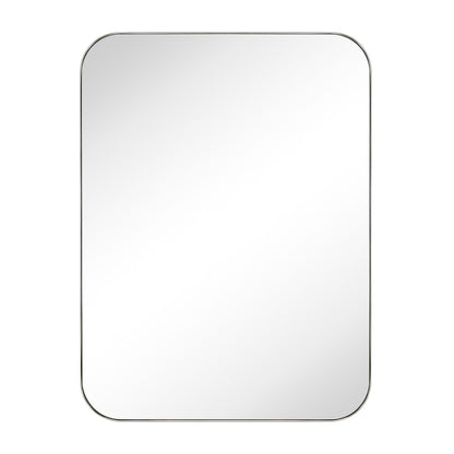 TEHOME Mid-Century Modern Chic Metall Abgerundete Wandspiegel