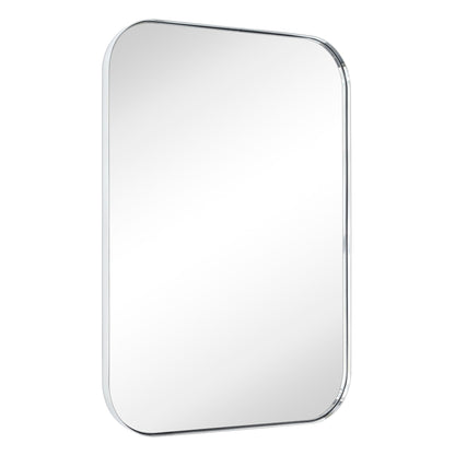 TEHOME Mid-Century Modern Chic Metall Abgerundete Wandspiegel