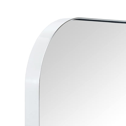 TEHOME Mid-Century Modern Chic Metall Abgerundete Wandspiegel