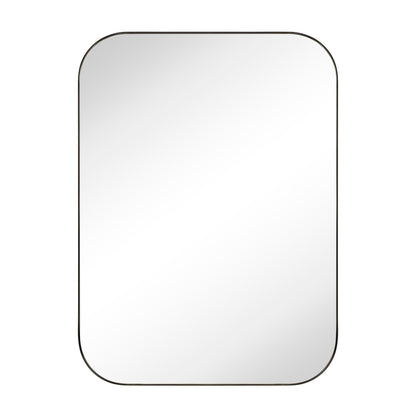 TEHOME Mid-Century Modern Chic Metall Abgerundete Wandspiegel