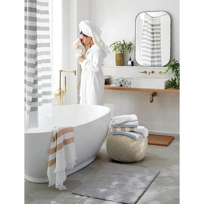 TEHOME Mid-Century Modern Chic Metall Abgerundete Wandspiegel