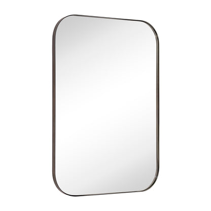 TEHOME Mid-Century Modern Chic Metall Abgerundete Wandspiegel