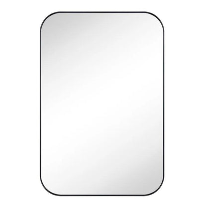 TEHOME Mid-Century Modern Chic Metall Abgerundete Wandspiegel