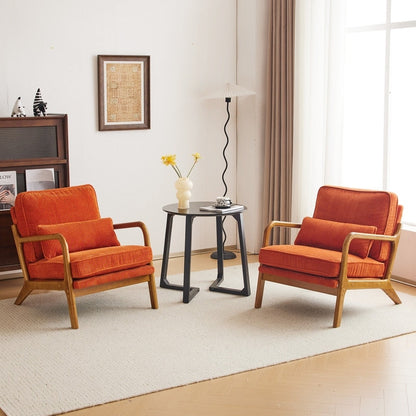 Gepolsterter Akzentstuhl im Mid-Century-Modern-Stil