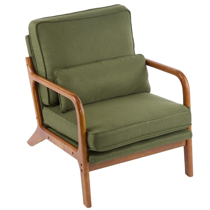 Gepolsterter Akzentstuhl im Mid-Century-Modern-Stil