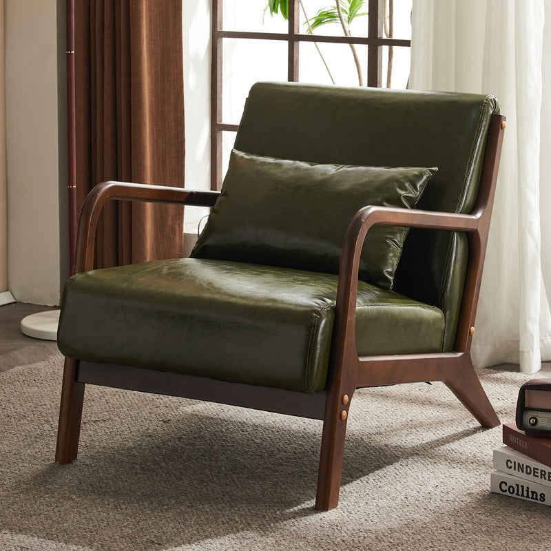 Gepolsterter Akzentstuhl im Mid-Century-Modern-Stil