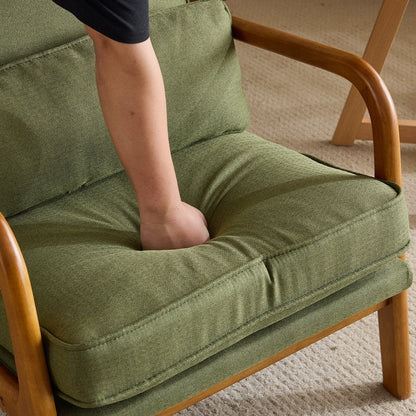 Gepolsterter Akzentstuhl im Mid-Century-Modern-Stil