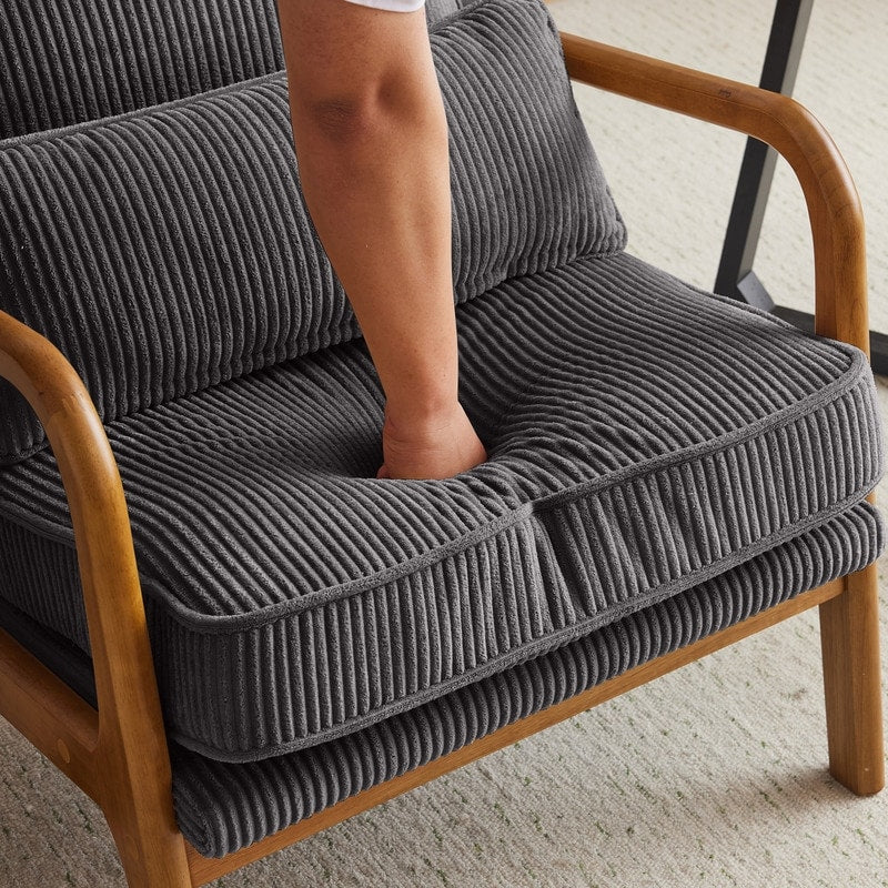 Gepolsterter Akzentstuhl im Mid-Century-Modern-Stil