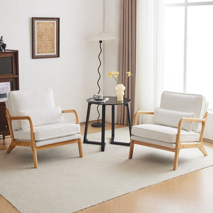 Gepolsterter Akzentstuhl im Mid-Century-Modern-Stil