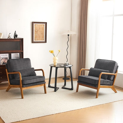 Gepolsterter Akzentstuhl im Mid-Century-Modern-Stil
