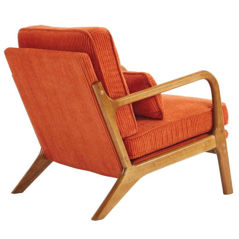 Gepolsterter Akzentstuhl im Mid-Century-Modern-Stil
