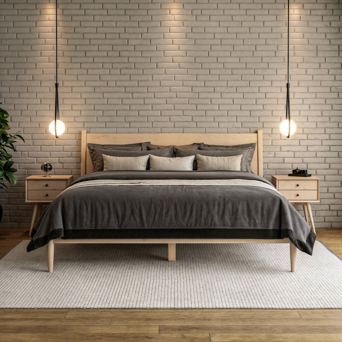Mid-Century Paneelbett