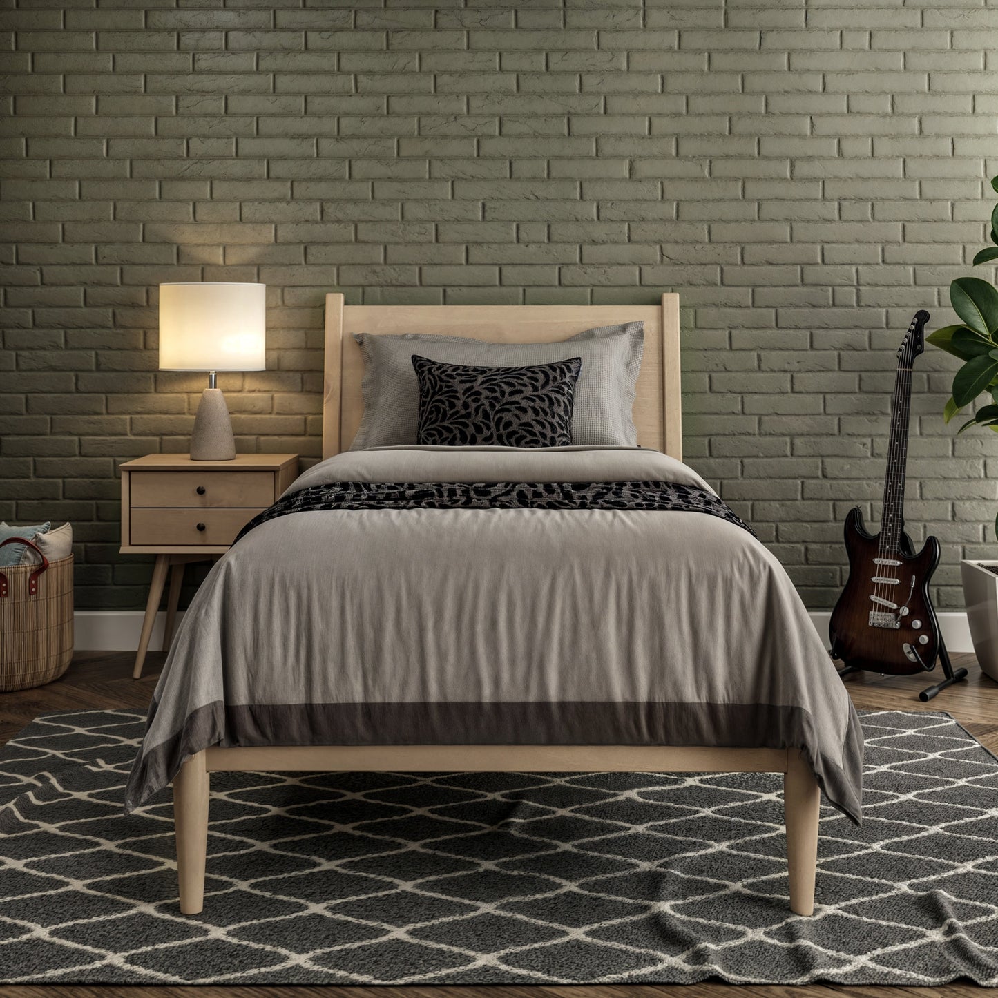 Mid-Century Paneelbett