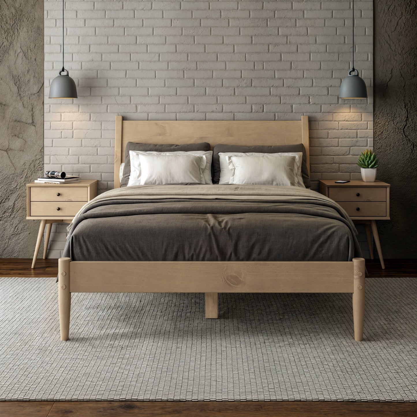 Mid-Century Paneelbett