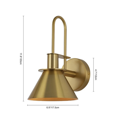 Mid-Century Modern 1-flammige Kegel-Wandleuchte - 7 Zoll Schlafzimmerleuchte