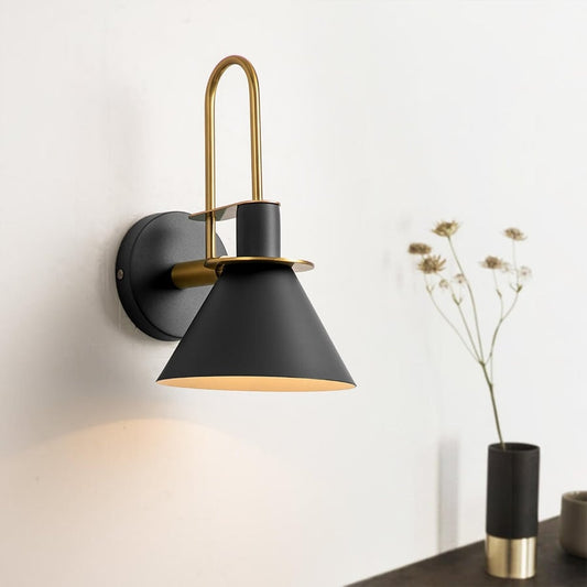 Mid-Century Modern 1-flammige Kegel-Wandleuchte - 7 Zoll Schlafzimmerleuchte