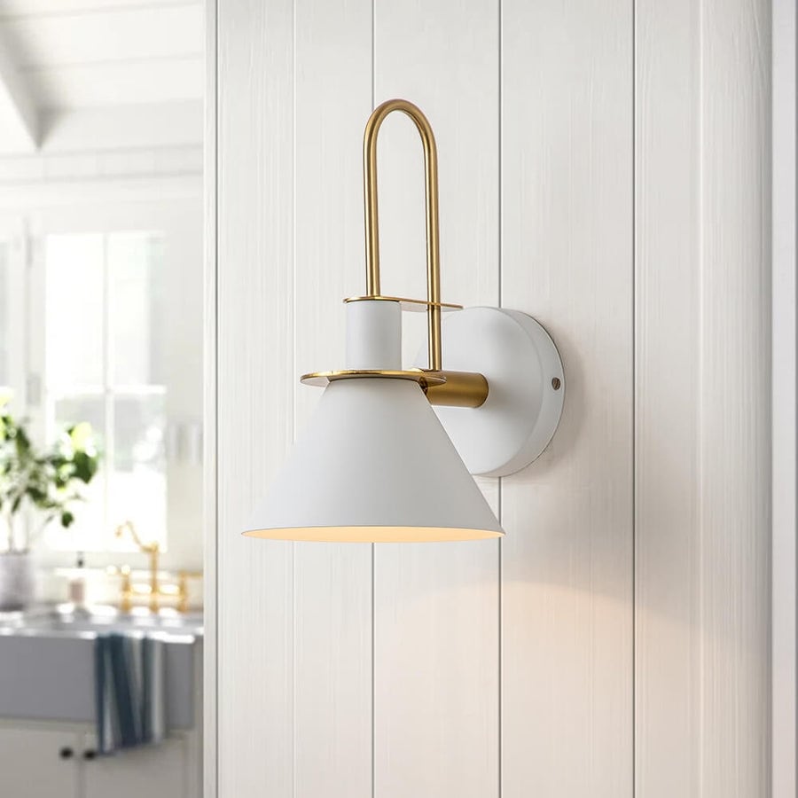 Mid-Century Modern 1-flammige Kegel-Wandleuchte - 7 Zoll Schlafzimmerleuchte