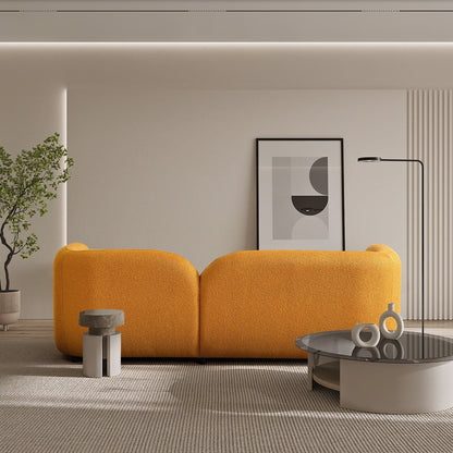 Milet Luxury Modern Boucle Fabric Curved Arm Sofa